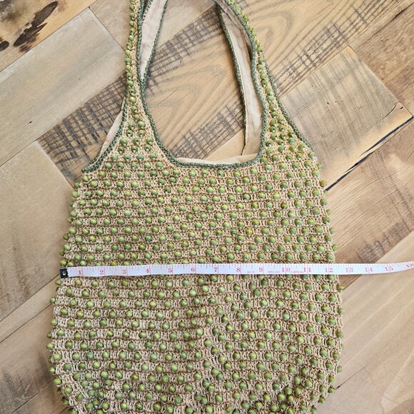 American Eagle Green Beaded Handbag - Picture 4 of 9